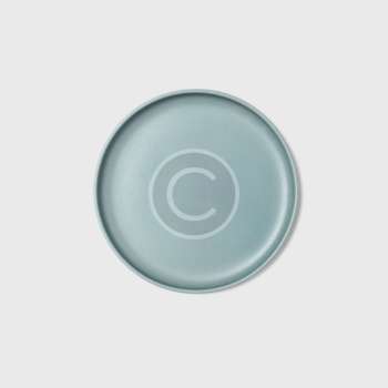 Blue ceramic dish